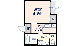 弥刀駅 徒歩15分 2階の物件間取画像